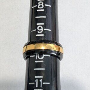 Black Gold Tungsten Carbide Ring Size 9.5 by Spikes